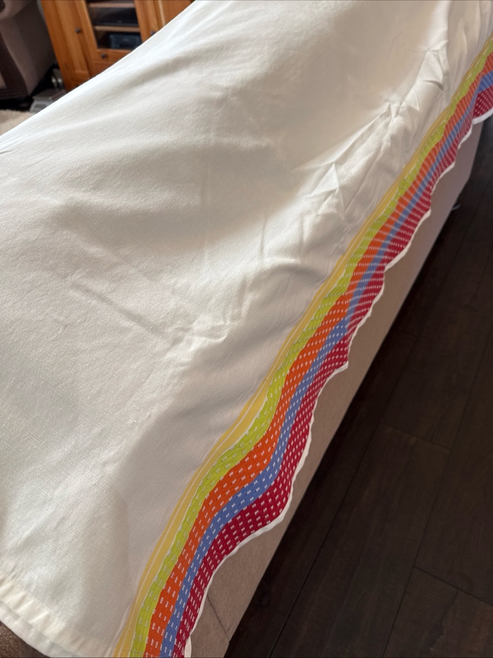 Fiesta brand vintage tablecloth 83x55” dining - Picture 7 of 7
